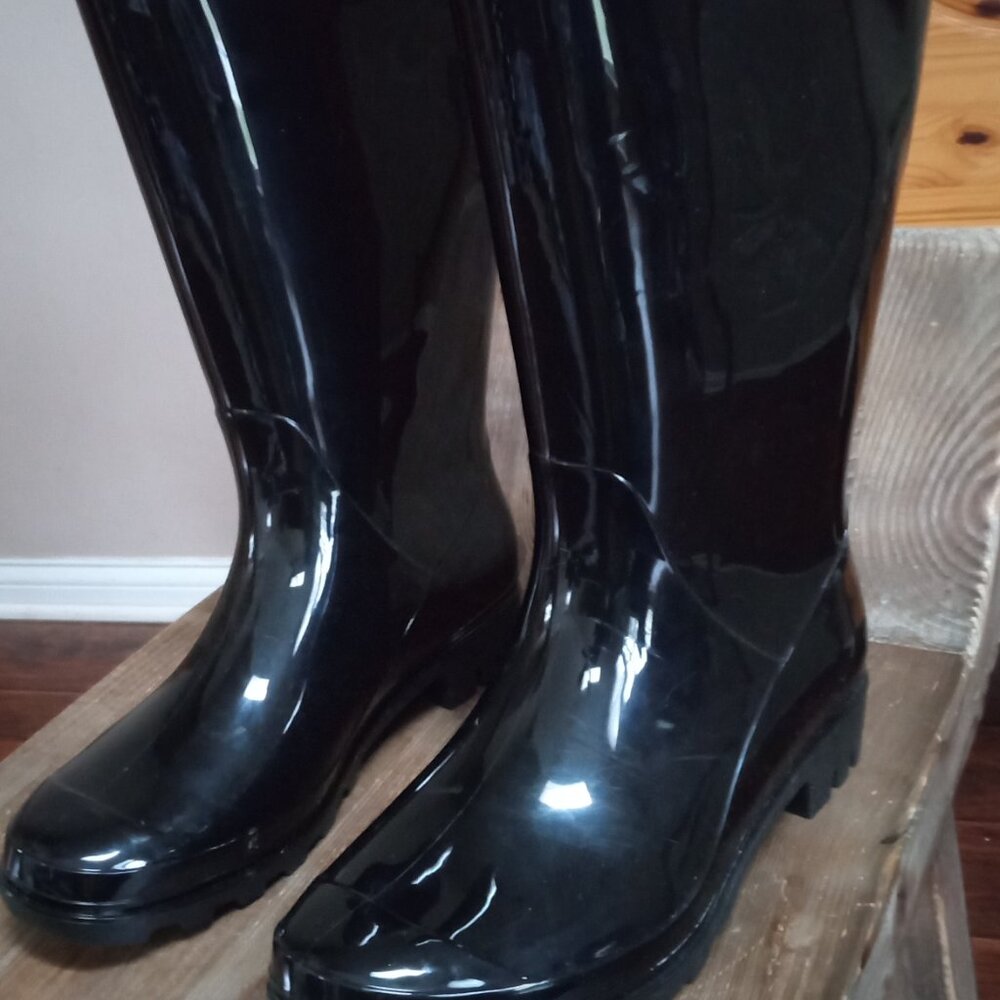 Time & Tru Women's Size 11 Rubber Rain Boots NEW!